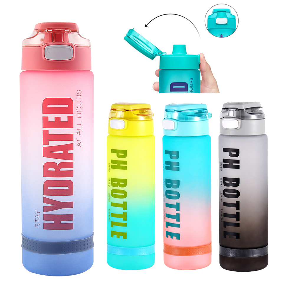 1000ML Rubberized Plastic Water Bottle 