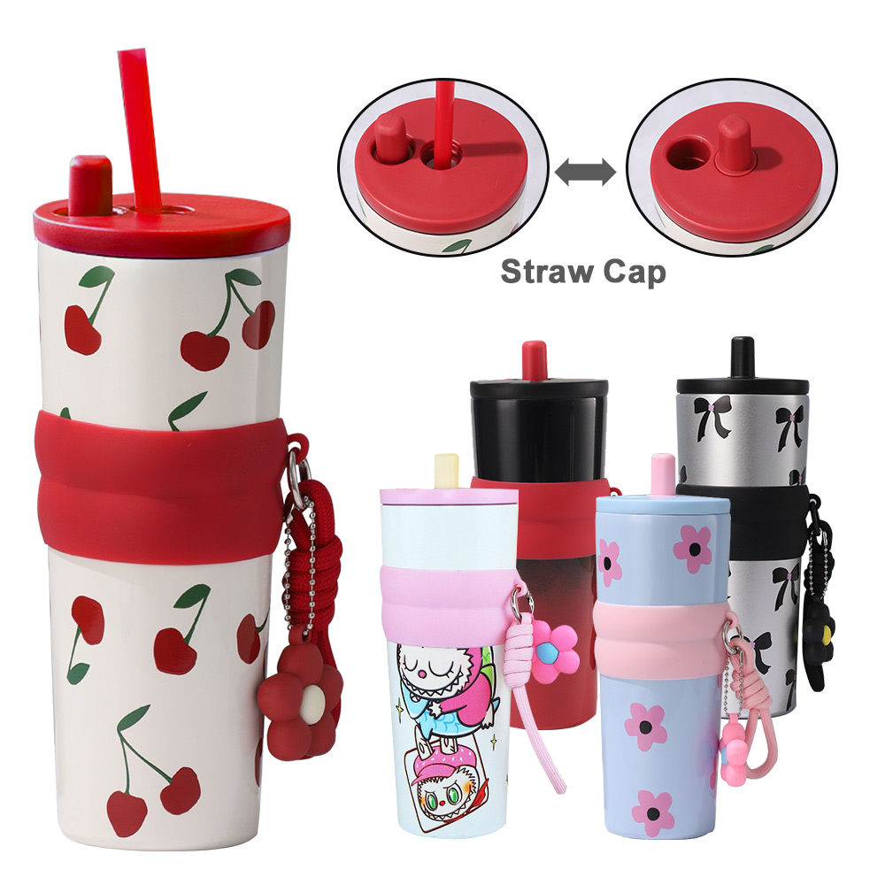 710ML Stainless Steel Insulated Cup With Straw