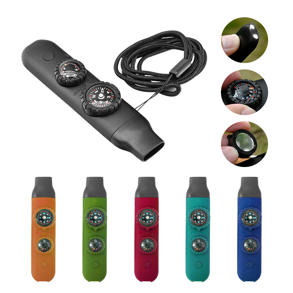 5 in 1 Whistle W/LED Light