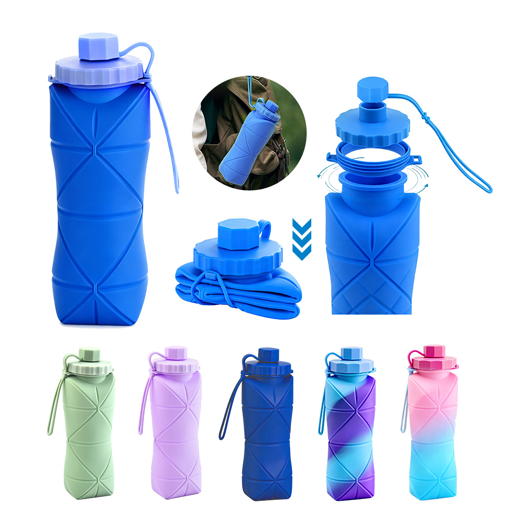 600ML Foldable Silicone Water Bottle