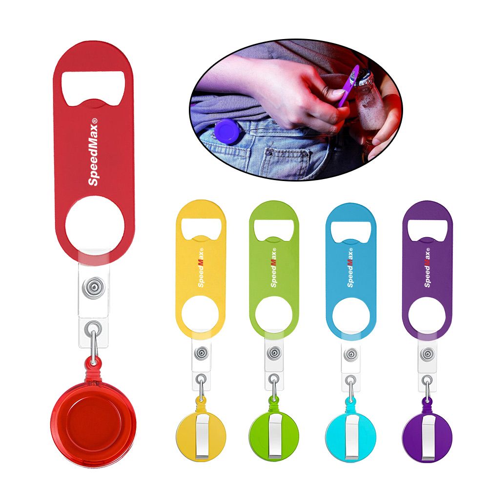 Bottle Opener With Badge Holder
